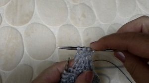 Узор спицами один ряд, двухсторонний