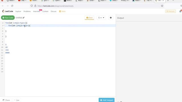 Pattern printing using javascript 01, in easy n simple way with extra trick смотреть онлайн