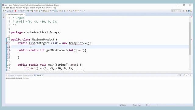 Java Programming Tutorial | Maximize Subarray Product in Java| java Basics | be-practical.com