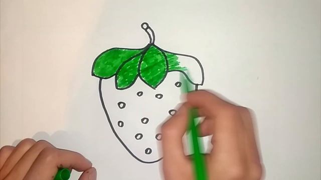 How to draw a strawberry easy step by step | Как нарисовать клубнику легко детям шаг за шагом смотреть онлайн