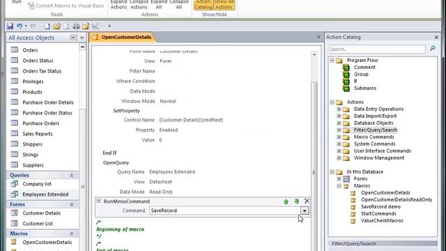 Microsoft Access 2010 Macro Designer смотреть онлайн