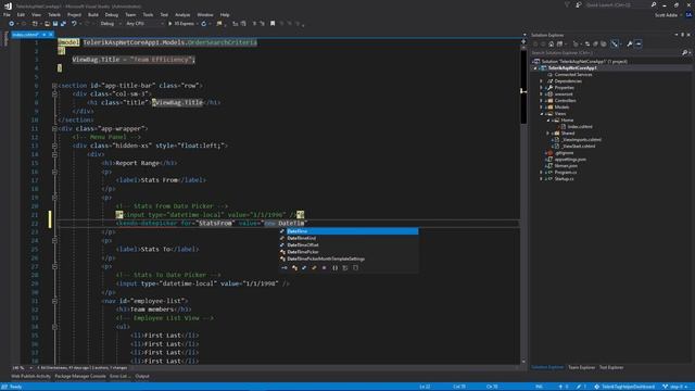 Writing Markup Using Tag Helpers (Form Basics: Label and Date Picker) (5/11) смотреть онлайн