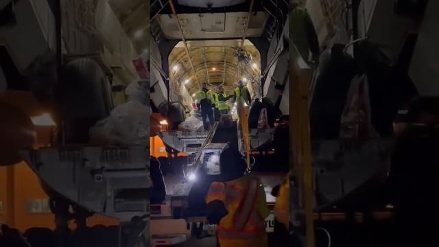 IL-76 Aviaсon Zitotrans. Unloading animals from Afghanistan in Vancouver