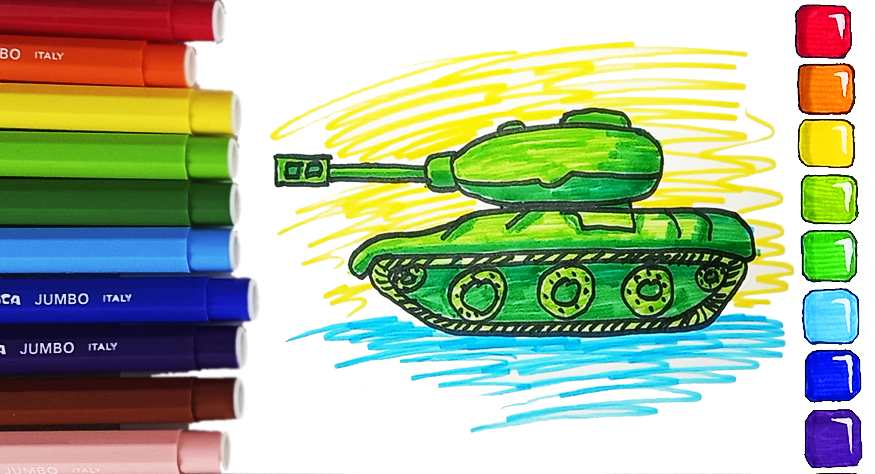 Рисунок танка для начинающих