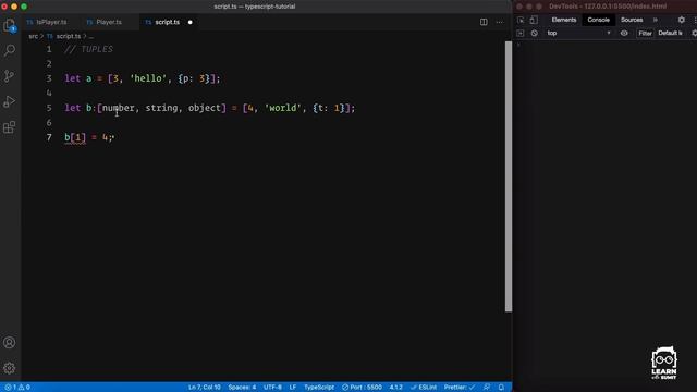 Lesson 15 - Tuples - TypeScript Bangla ( বাংলা ) Tutorial Series