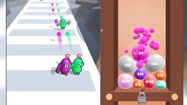 Jelly 2048 vs jelly shooter 2048 puzzle game - Blob Merge 2048 Gameplay new update part #5