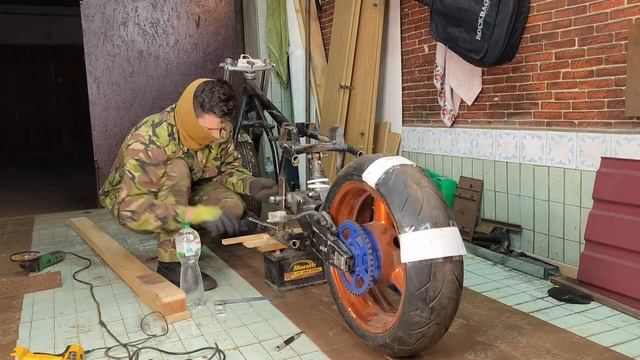 Самодельный электромотоцикл 50kW часть 3.