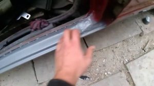 Переварка и покраска порога и крыла при минимальном вложении средств.