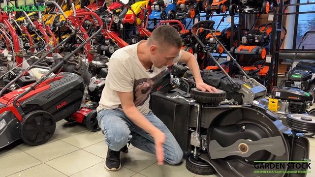 Купить газонокосилку бензиновую самоходную в Москве недорого, 5 лет гарантия...