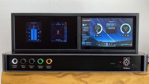 Music Player Volumio 3 Raspberry Pi 4 HiFiBerry with Audio Visualizer VU-Meter 2x LCD 3.2" Display