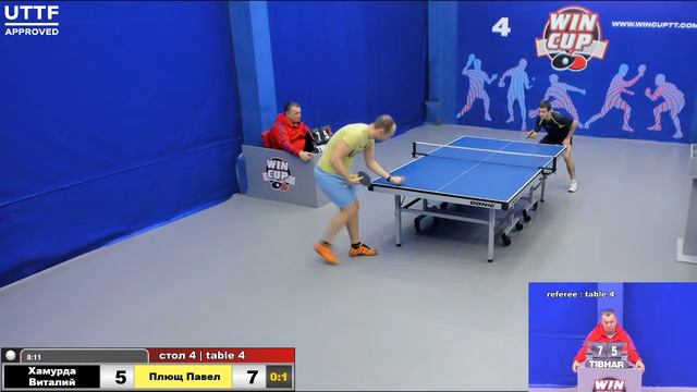 16:00 Хамурда Виталий 0-3 Плющ Павел стол 4 Юг-3 10.02.21 смотреть онлайн