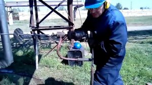 Чистка теплообменника пневмодрелью