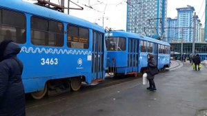 Трамваи Татры-Т3 (МТТЧ) СМЕ 30454+3463 по маршруту 15