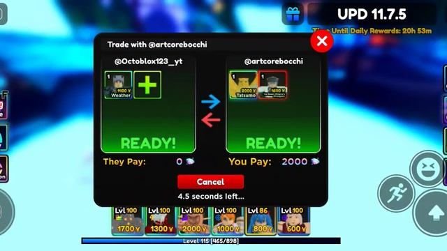 Trading my SSS damage weather for a W trade (Anime Adventures) смотреть онлайн