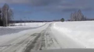 Дорога между Аскино и Щучьим озером 07.03.22.