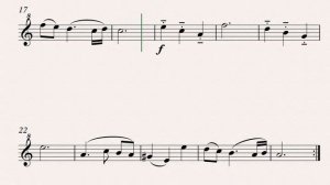 Д.Кригер "Менуэт" темп 60 с флейтой - видеоминусовка для блокфлейты