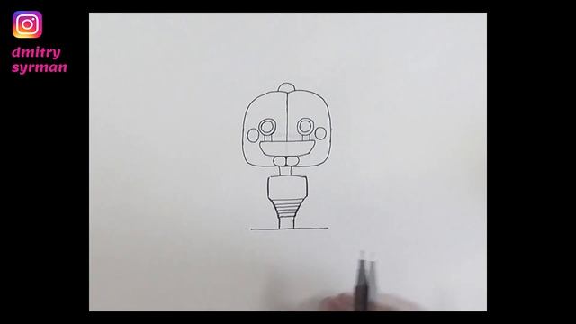 How to draw Security Puppet, FNAF, Как нарисовать Охранную Марионетку, ФНАФ смотреть онлайн