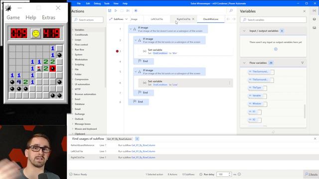 Bot Plays Minesweeper in Power Automate Desktop