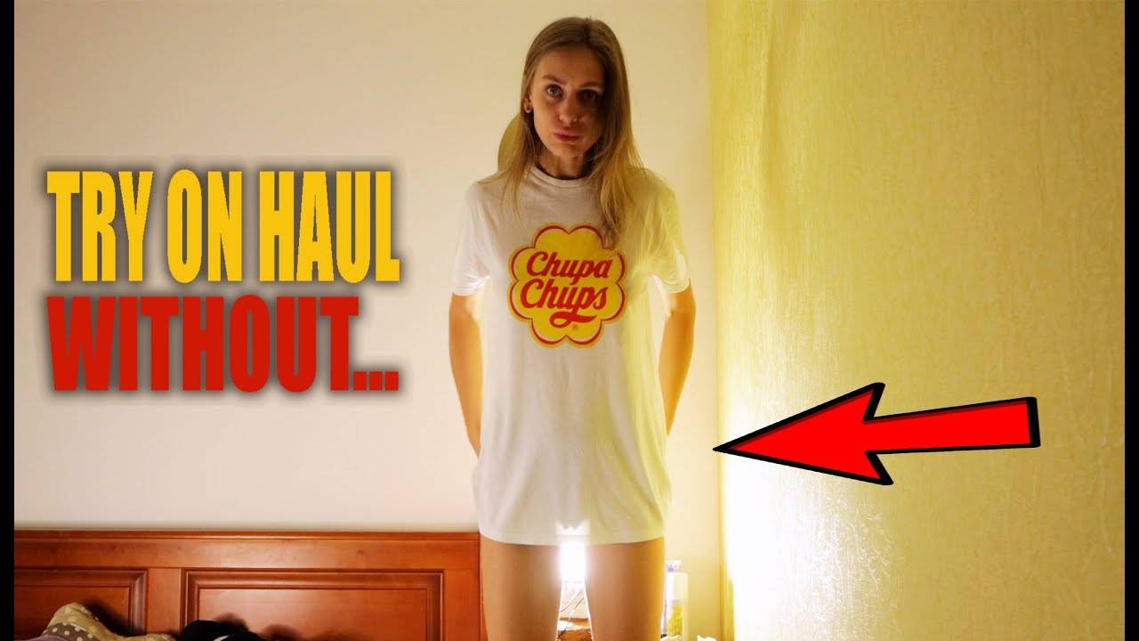 🔞 Try on haul new transparent T-shirt with Tina. смотреть онлайн