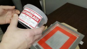 Шелкография на стекле пастой для матирования Satinglass SG- 103. Матирование трафаретной печатью.