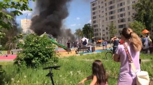 Догорела Детская площадка в Кокошкино!?