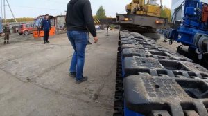 Контролируемое падение гусеничного крана, роняем и грузим кран РДК!