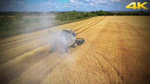 Так загораются комбайны в поле! /// Russian combine caught fire in the field!