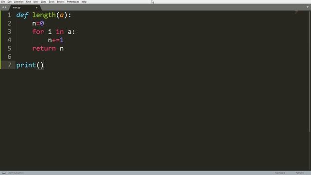 Функция, аналогичная функции len. Python.