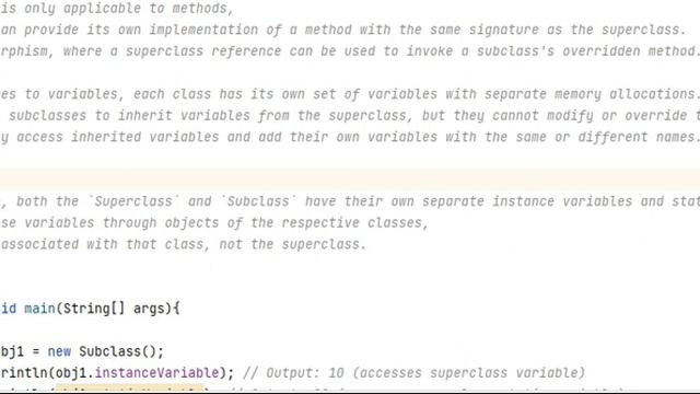 Java interview more frequently asked questions:-Can we override static or instance variable in java