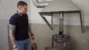 Чугунный шибер с ревизией для банной печи.