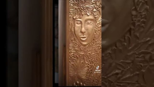 Барельеф на стене. Рисунок шпаклевкой штукатуркой. Красивый ремонт