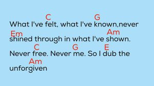 The Unforgiven - Lyrics with Chords