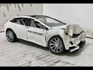 РАЗБИЛ ТЕСЛУ ВАРПАЧА из ПЛАСТИЛИНА, КРАШ ТЕСТ, tesla x p100d