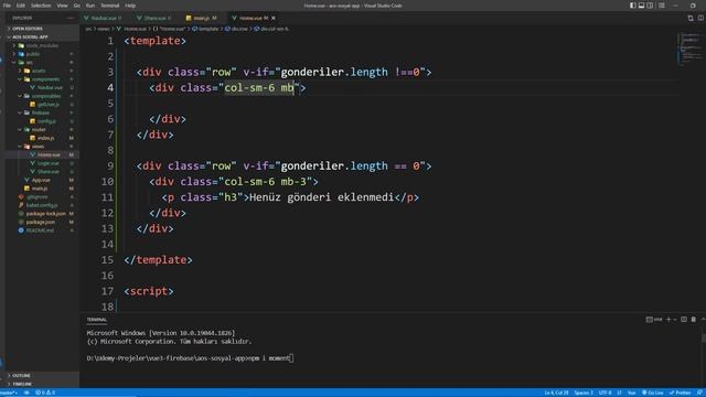 15# Anasayfada Gönderileri Gösterme İşlemi [Vue 3 - Firebase 9] смотреть онлайн