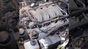 первый запуск двигателя v8 на 5 литров м113 5 литров от Гелика в bmw е34.