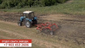 Борона дисковая прицепная БДМ 3,2х2 Артайус в работе с МТЗ-892.2
