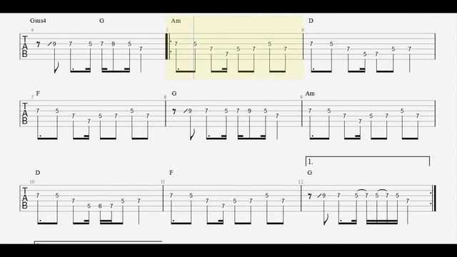 Sahara Blues Le Thème - Mohamed Rouane  Tablature Guitare