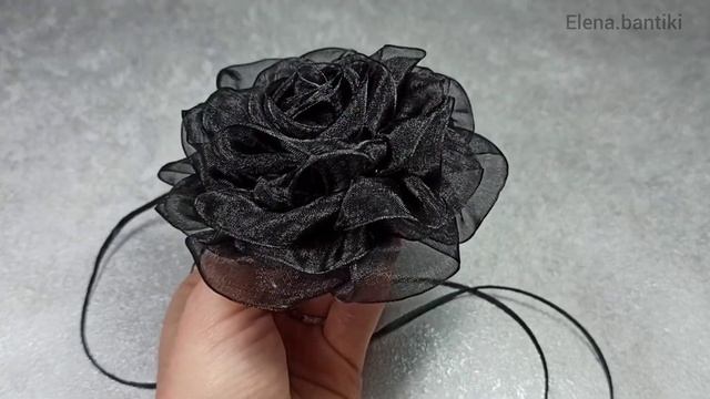 Чокер с черной розой Choker black rose