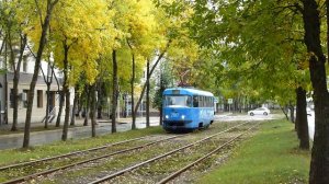 город уфа 09 09 2023 черниковка.ул кольцевая бывший московский трамвай синий. russia tram trolleybu