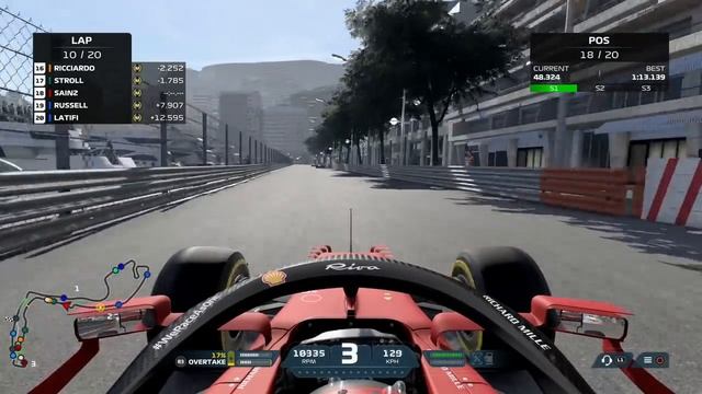 F1 2021 - Monaco 25% Race in Sainz' Ferrari | PS5