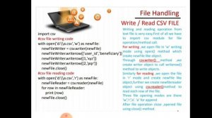 CSV files in python