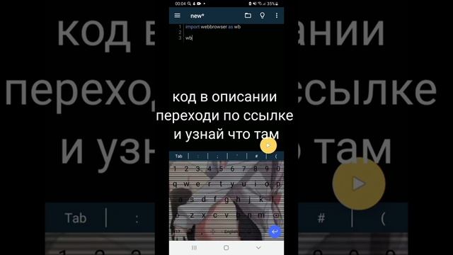 как открыть ссылку с python |webbrowser