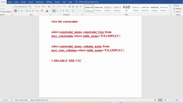 How to enable or disable or drop a constraint in SQL | Manage Constraints in SQL | SQL Tutorial 202