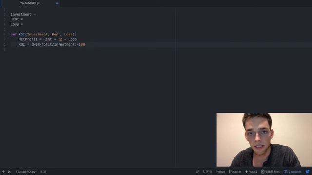 Simple ROI Python Calculator - Five Minute Python Scripts - Full Code Along Walkthrough