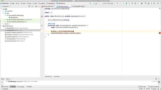 Android View Binding(Java Activity) смотреть онлайн
