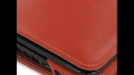 PDair Leather Case for MSI Wind U100/U100X (for 3 Cell Battery) - Book Type (Red)