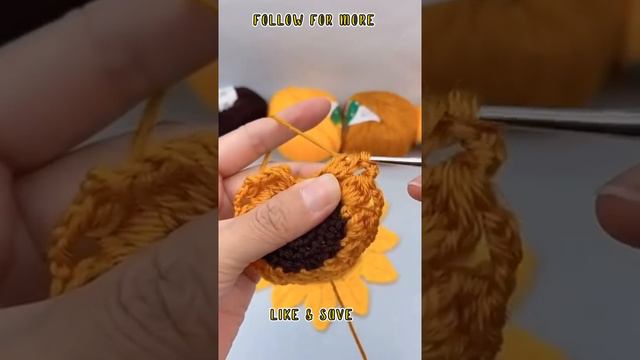 crochet design for sunflower#art#handicraft