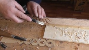 Wood carving. Вырезаем из ореха плетенку