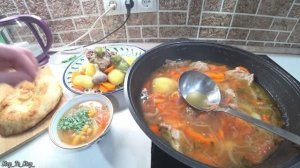 КАК приготовить ШУРПУ. Шурпа из баранины с НУТОМ. Очень СЫТНО и ВКУСНО.