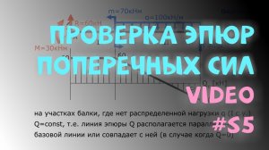 Проверка эпюр внутренних поперечных сил Q по скачкам и дифзависимостям